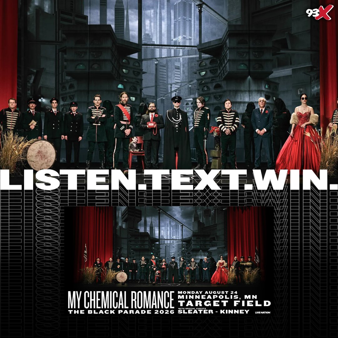 93XRadio's tweet image. Win your way into The Black Parade at Target Field all week long during the 5pm hour with Pablo!