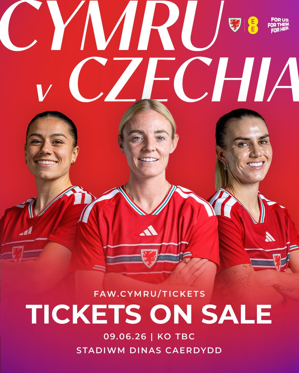 Cymru's tweet photo. Two games and two wins in April ☑️

Your next chance to watch Rhian Wilkinson's side at home is against Czechia for our final @FIFAWWC qualifier. Secure your ticket now! 🫵