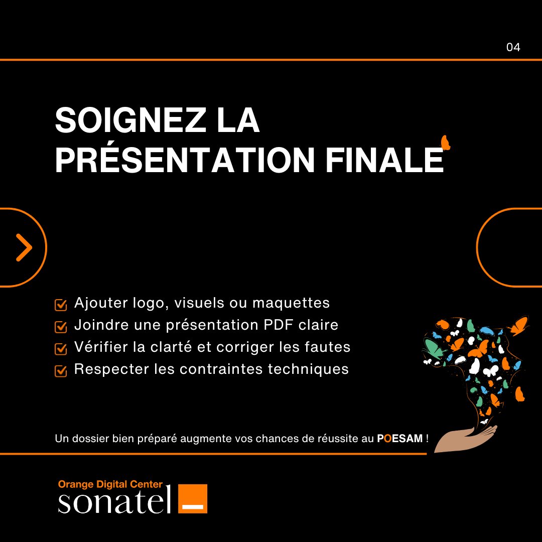 ODCSenegal's tweet image. POESAM est une opportunité unique pour bénéficier de visibilité, de financement et d’accompagnement afin d’accélérer le développement de votre solution.
Les candidatures sont ouvertes du 26 mars au 10 mai 2026.

👉 Postulez ici : poesam.orange.com
#POESAM2026 
#Startup