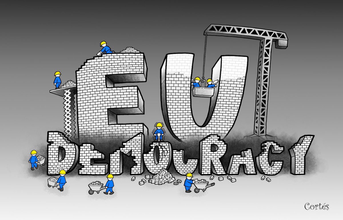 Cortes's tweet image. #democracy #eurocracy #orwell #1984 #newspeak