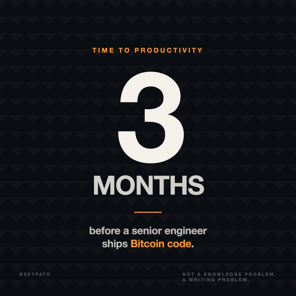 setpato's tweet photo. Onboarding a senior engineer onto a mature protocol still takes three months.

The docs assume. The reference code doesn't teach. The concepts live scattered across specs, old blog posts, and tribal knowledge.

That gap isn't a knowledge problem. It's a writing problem. https://t.co/jrEt0rfSnC
