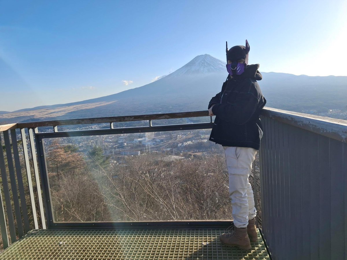 milellael33's tweet photo. Un puppy au Japon devant le mont Fuji https://t.co/n3sX3RIEPN