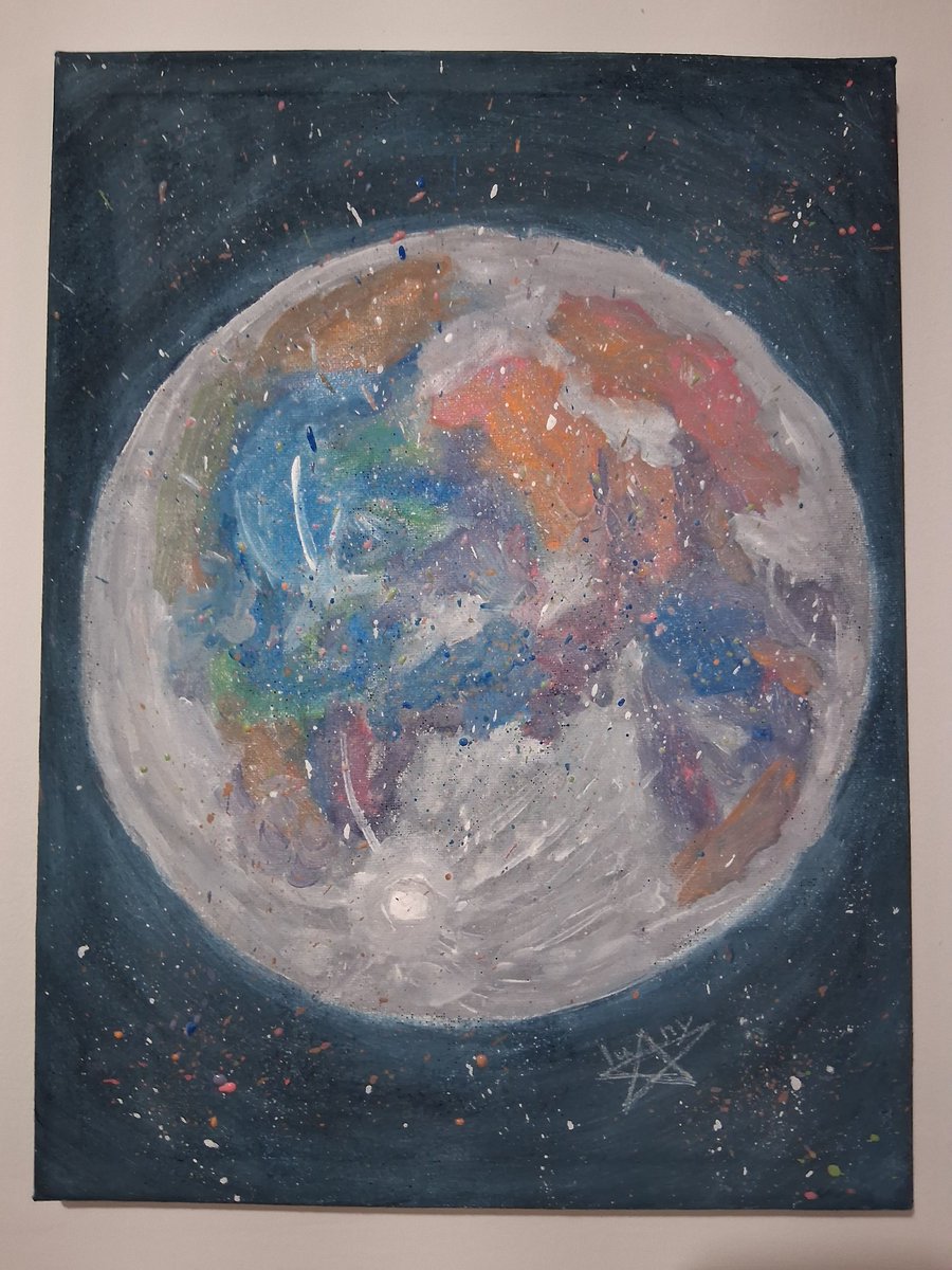 luny_y_'s tweet image. A lua colorida me faz mais feliz!
#art #paint #painting #guache