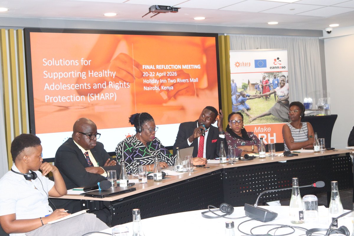 eannaso's tweet photo. 4 years of impact. 1 shared mission.

Day 1 of the final #SHARPProject reflection workshop in Nairobi brings together partners to reflect, learn, and plan for sustainability ensuring adolescents continue to access quality #SRHR services.

The journey must continue. 💪 #HealthyAdolescents