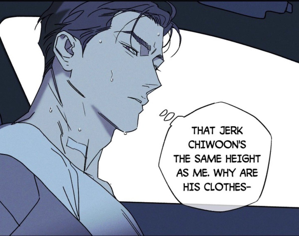 Walk with me with this one BUT he’s jealous cause he’s thinking that if chiwoon’s clothes are too big on him that means chiwoon is wearing TJ’s clothes and he can’t stand it.