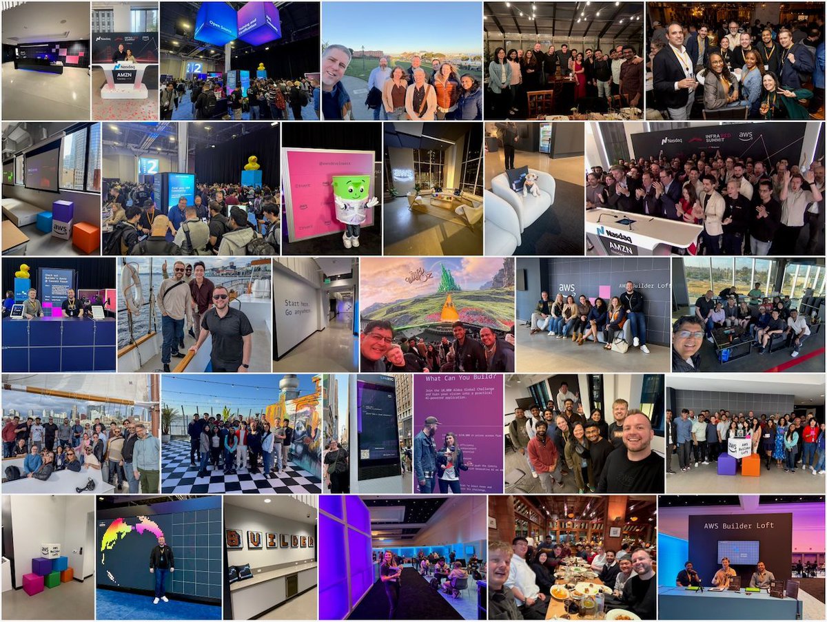 ricksuttles's tweet photo. 6️⃣ years at AWS today!

This past year we opened the first Builder Loft in San Francisco and rang the Nasdaq closing bell, launched Builder Center, led re:Invent to be more developer focused than ever, and I spent time with the best builders on the planet.

Year 7, LFG!! https://t.co/ZJZTVDpvAw