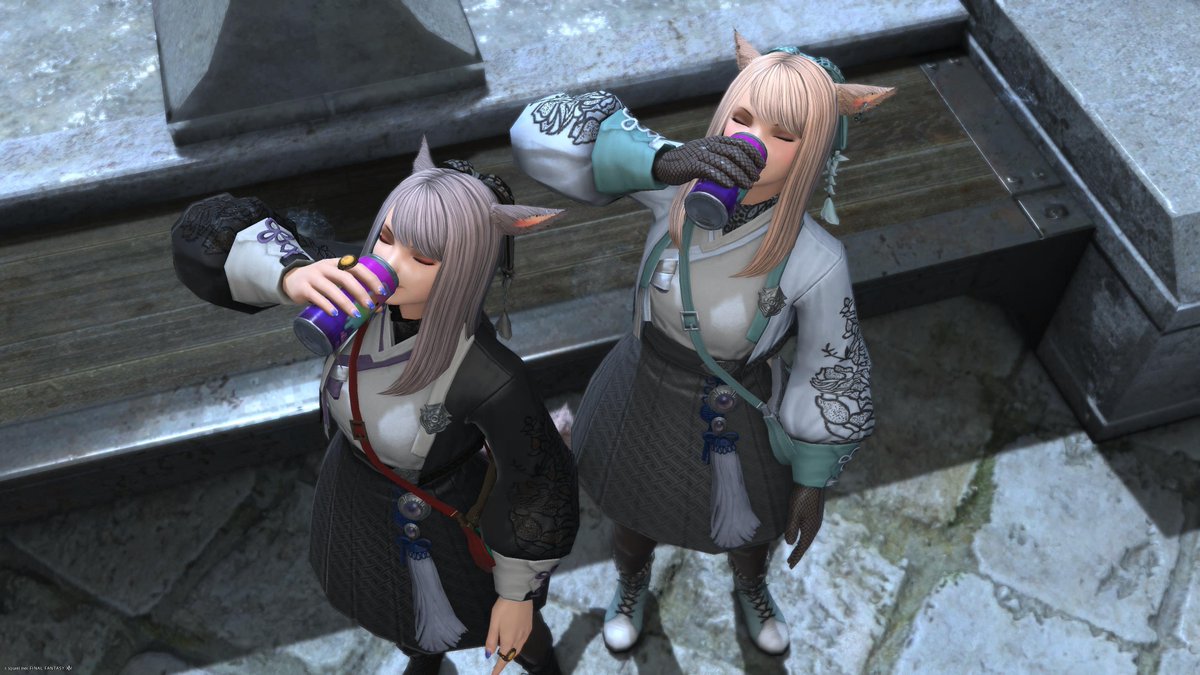 chamoFF14's tweet image. (ﾟ∀ﾟ　):∴ﾌﾟﾊｰｯ
#FF14
#ミコッテ
#PS5