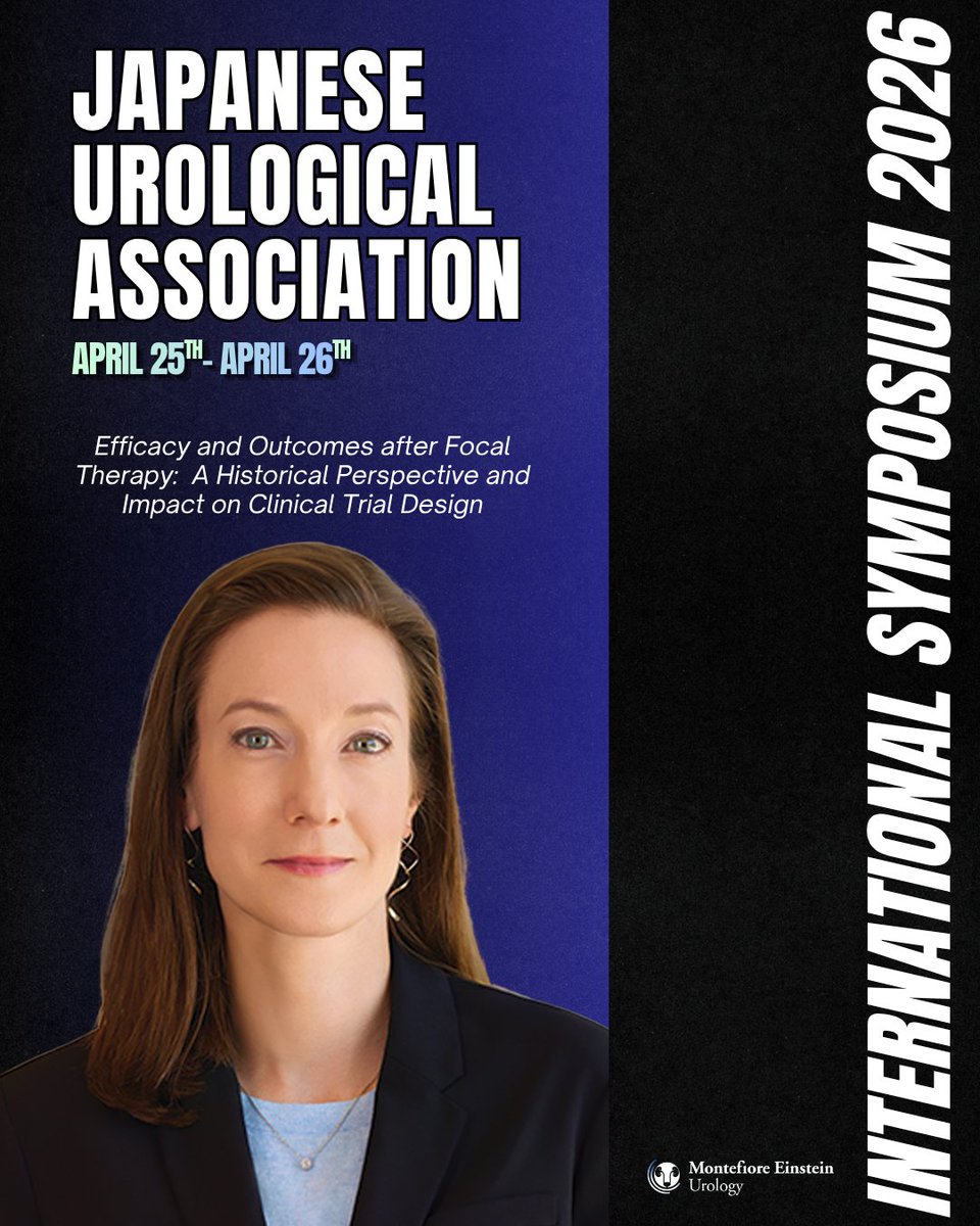 MontefioreUro's tweet image. Montefiore Urology is honored to support Dr. Kara Watts’ presentation on "Efficacy and Outcomes after Focal Therapy—Historical perspective and impact on modern clinical trial design" at the 2026 JUA International Symposium in Japan. 

#MontefioreUrology #Urology #JUA #Research