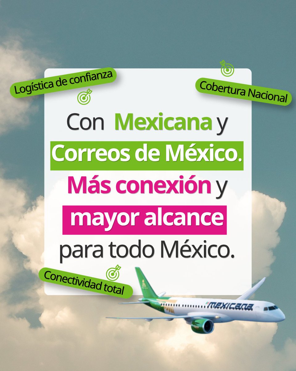 CorreosdeMexico's tweet image. Con esta alianza nace el compromiso de fortalecer la conexión entre comunidades e impulsar el desarrollo regional; permitiendo reducir tiempos de entrega y ampliar la cobertura en todo el territorio nacional. 🌐📦✈️

#CorreosDeMéxico #Logística #Conectividad