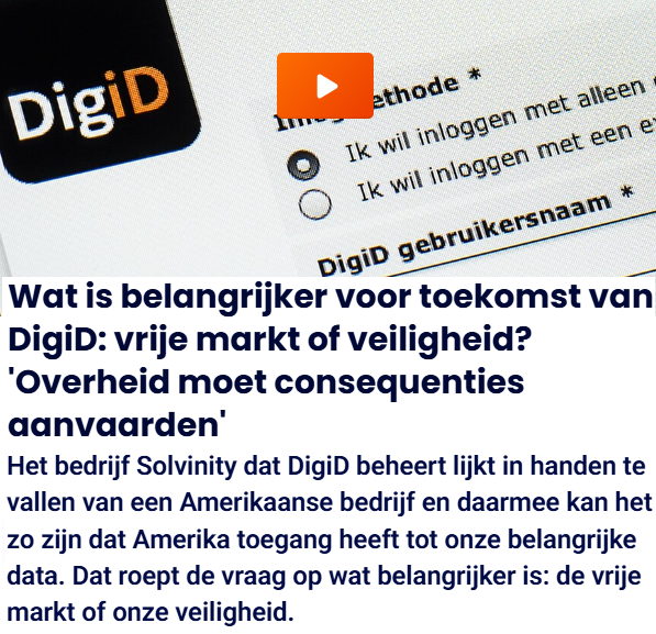 In Nederland heb je niet het recht om met de overheid te communiceren via pen en papier eenvandaag.avrotros.nl/doe-mee/kan-ik…

Dat recht wordt extra urgent als kabinet veiligheid offert voor de 'God' van het neoliberalisme eenvandaag.avrotros.nl/artikelen/wat-…
en overname DigID door VS toestaat. #eenvandaag