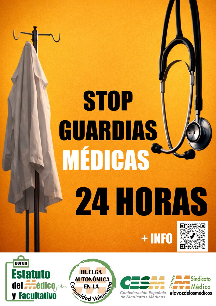 CESM_CV's tweet photo. Stop guardias médicas 24 horas ‼️
Posicionamiento de CESM ante las guardias médicas ✅
🗣️La huelga continúa.
🥼Nuestra voz no la callan.
#CESM #MédicosEnLucha 
@cesm_sindicatos @Estatuto_Medico https://t.co/9RuAwbpcij