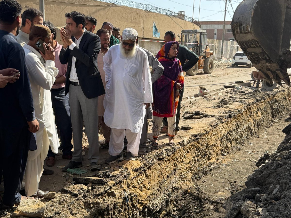 As per the directives of Chairman <a href="/BBhuttoZardari/">Bilawal Bhutto Zardari</a>, PS <a href="/JunaidSaleemJD/">Junaid Saleem Jadi</a> undertook a visit to Lyari to assess the transformation project's progress, which is being executed with NESPAK۔support to guarantee transparency and quality,  to progress in Lyari. #Lyaritransformationproject