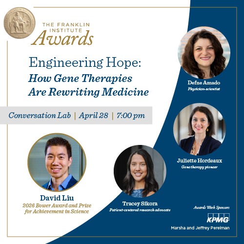 RareDiseases's tweet image. 🔬 NORD’s Tracey Sikora joins @TheFranklin Institute on April 28 at 7 p.m. for a live Conversation Lab on the future of #PrecisionMedicine, featuring @Harvard scientist David Liu and other leaders in #GeneTherapy innovation.

From #GeneEditing breakthroughs to real-world patient