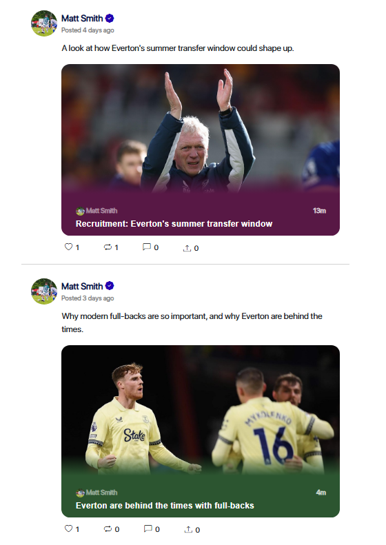TacticallyMatt's tweet photo. 🚨I have partnered with OffMatch, a new site providing a space for creators to publish their work.

I will be posting all my in-depth Everton content over there. 

If you want to support my content and enjoy what I do, I would love it if you could subscribe. 🔽🔽🔽 https://t.co/E2eAS7H23E
