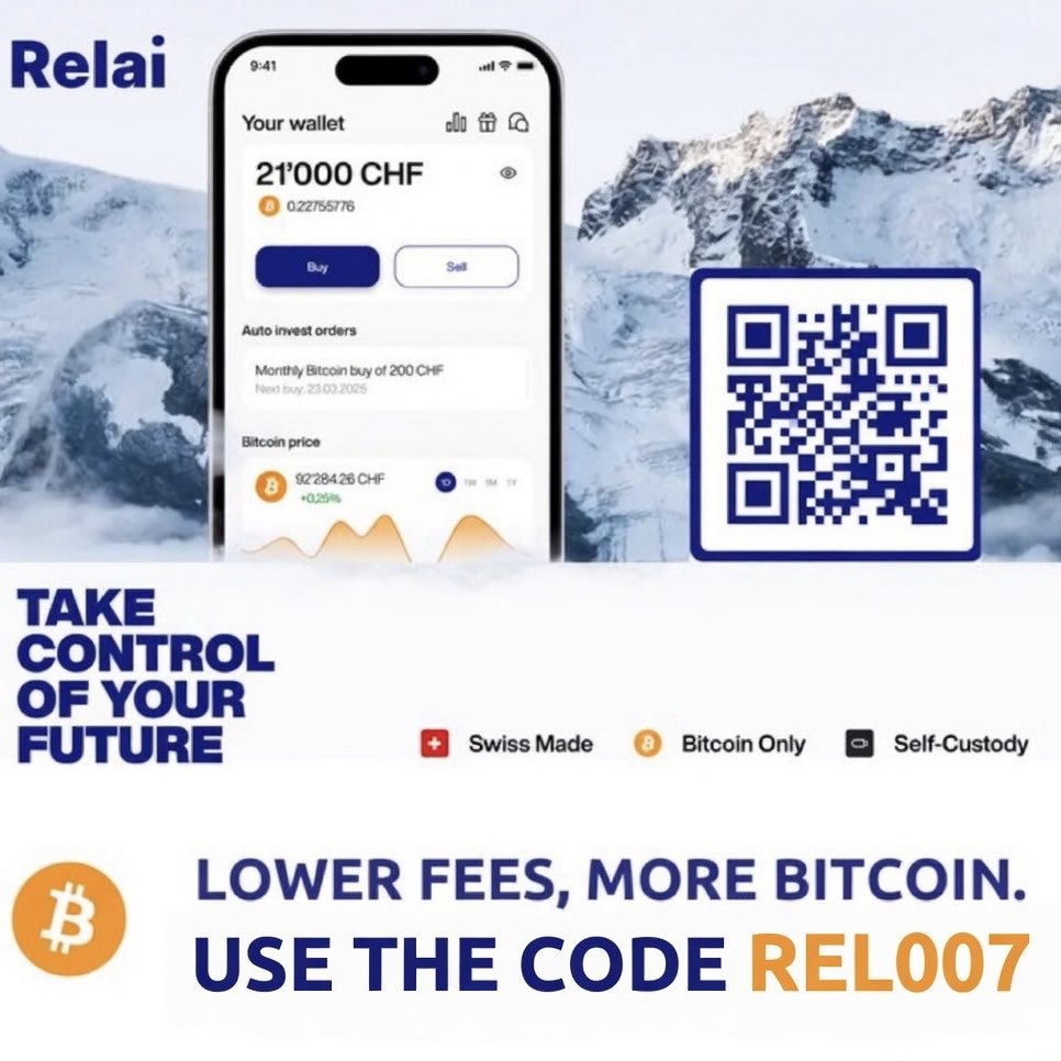 BitJojoo's tweet photo. @daniel21btc @21bitcoinApp Verwende @relai_app mit dem Code  REL007 https://t.co/MhBhLQSK0z