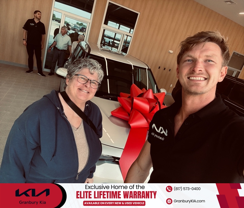 Jody A - Kyle was truly amazing. He took such great care of us and made us the smoothest easiest process buying a car we have ever had! GranburyKia.com