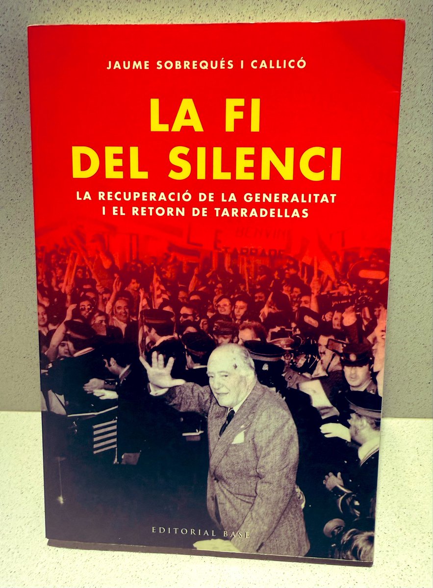 marpa1214's tweet photo. #SPX6900 #LlibresBombeta #books #BooksSale #UsedBooks #libros #LibrosUsados #llibres #livres #bücher #libri

«La fi del silenci. La recuperació de la Generalitat i el retorn de Tarradellas» de Jaume Sobrequés i Callicó. https://t.co/LSypNpVcJ4
