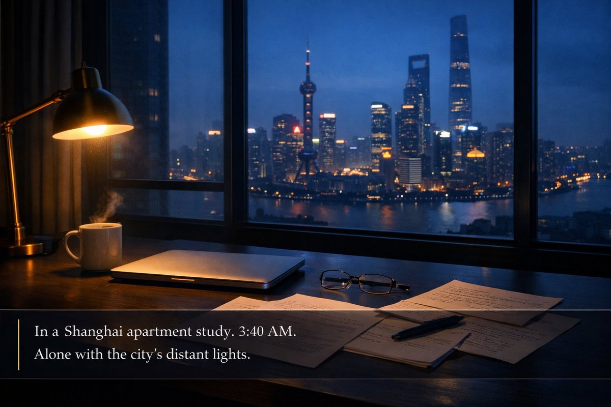 FOMGame_Fun's tweet image. 3:40 A.m. In A Shanghai Apartment. Printed Pages Everywhere. 🌃

The Whitepaper Is Scattered Across The Desk, Key Lines Circled Again And Again, While Conviction Slowly Hardens Into Action Before Dawn.

#Bitcoin #VisualNovel #ChoiceGame #DigitalCinema