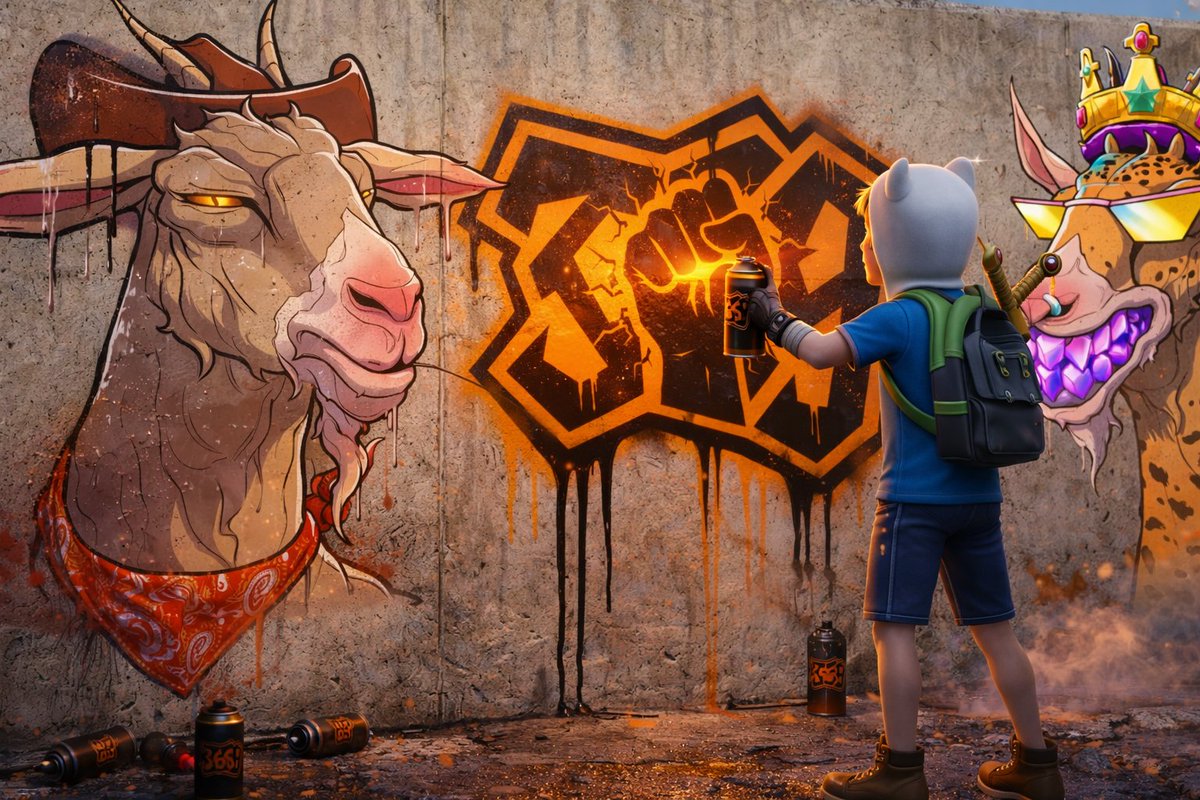 ROBSTHER1's tweet photo. 369 RISING โ๐
Brought a few alleys back to life, raw energy, GOAT force and pure 369 frequency. Locked in, now the walls speak. #369Goat @the_G_O_A_T_s @abpmoon ๐ฅ https://t.co/UFQuib2rlW