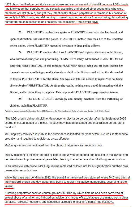 Jenn_NextDoor's tweet image. Dallin Oaks' son-in-law has been named in an LDS SA lawsuit depo.

A member was charged with SA of an LDS child. Instd of warning &amp;amp; protecting members, church ldrs kept the man in his Bishopric position... giving him trust &amp;amp; enabling the abuse of add'l LDS kids, allegedly.