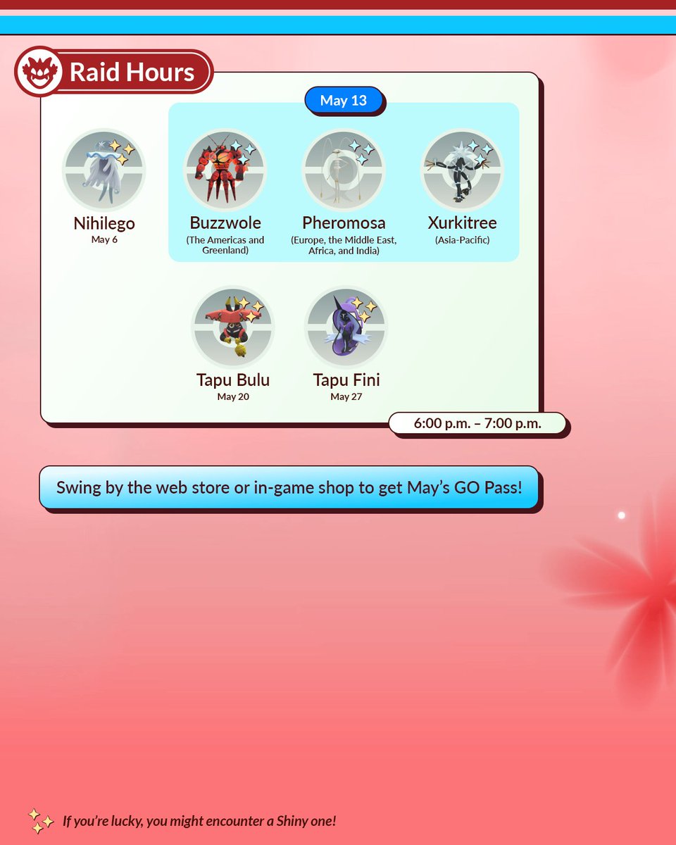 PokemonGoApp's tweet image. Ready for the May #PokemonGO content update? 

Entei Shadow Raid Day, the Spring Marathon event, Community Days, and more await!