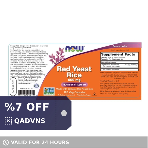 CheckUs1st's tweet image. Who knew rice could be this revolutionary? 🌾 Meet the Now Foods Red Yeast Rice 600mg! Your heart's new best friend, packed in easy veggie capsules. Heart health never looked so good! 💪😍 Preorder now for just $27.46 ➡️ shortlink.store/yy8ixqit2rv1 #NowFoods #HeartHealth #preorder