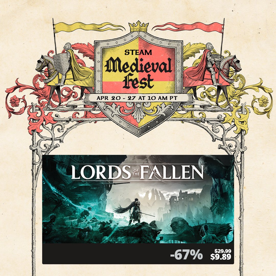 lotfgame's tweet image. HEAR YE, HEAR YE!

Get Lords of the Fallen for $9.89 - limited time only on @Steam