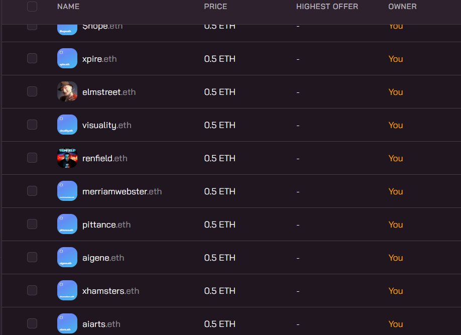 kushari96's tweet image. For .ETH /#ENS 
Check out these #ensdomains on @ensvision 
Opening to offers 👀👀💎👇👇
#Web3Domains