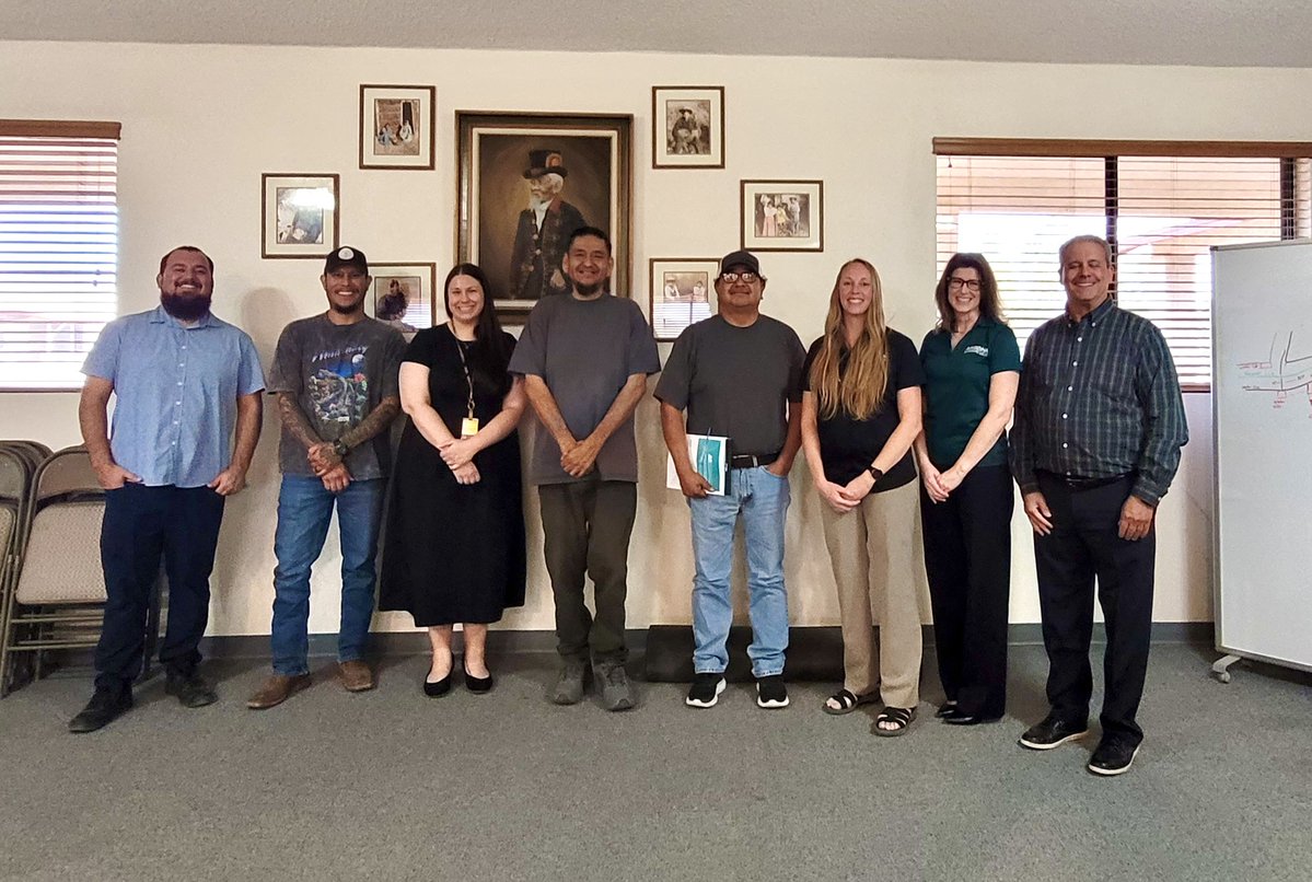 ArizonaDEQ's tweet image. ADEQ recently visited the Chemehuevi Indian Tribe to discuss our permit process 🤝 

We spent the day engaging in discussions about water protection and environmental stewardship. Big thanks to Chairman Leivas for the warm welcome!

#ADEQCommunity #AZWater #TribalCollaboration
