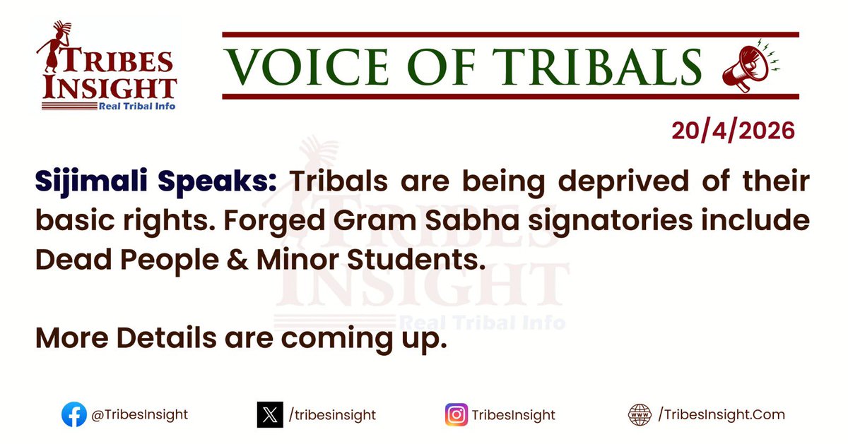 TribesInsight's tweet photo. 🌳 Sijimali Speaks - Forged Gram Sabha Signatories. #Insight #TribesInsight https://t.co/J3ZafTpAvC