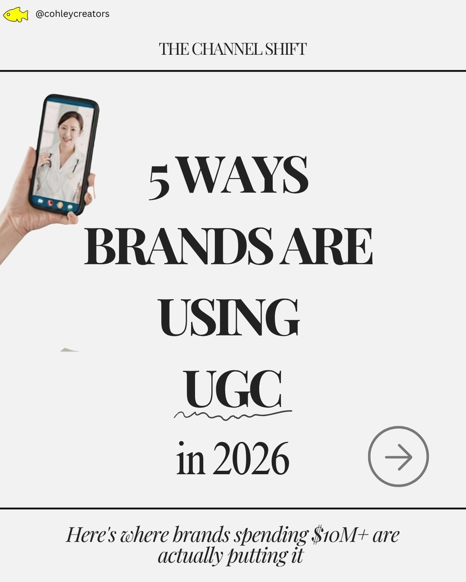 Cohley_'s tweet image. 2/2 UGC is showing up in display ads, email, CTV, retail media, and websites. 

📲Brands that systematize creator content are outperforming one off campaign runners. Here’s where your content could be going. 

#UGC #CreatorEconomy #BrandDeals #UGCCreator #ContentCreation