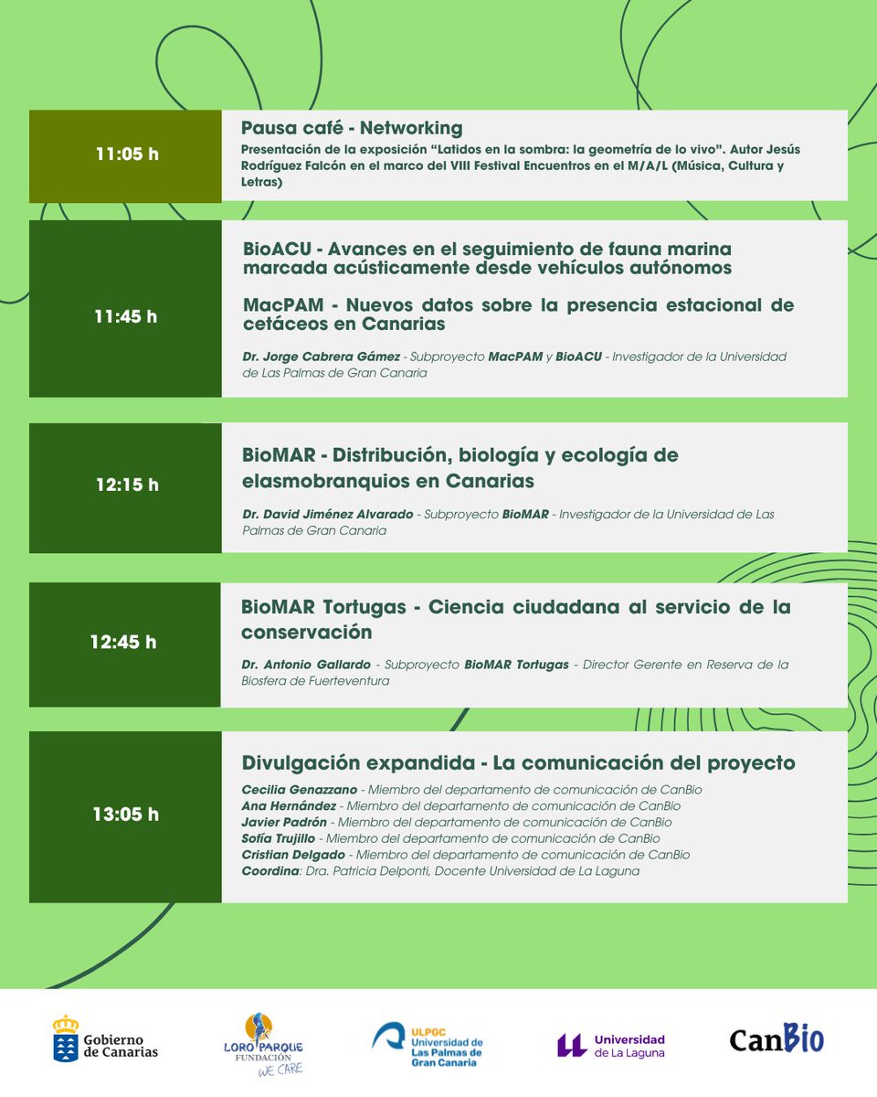 CanBioCanarias's tweet photo. 🌍El próximo 23 de abril, CanBio celebra sus VI Jornadas de Presentación de Resultados: “Un viaje al futuro sostenible”.
📍: Salón de Grados, Pirámide de Guajara, @ULL 
📝Inscripción: https://t.co/HqrAGGofu7

@LP__Fundacion #GobiernodeCanarias @ULPGC @fg_ull https://t.co/imxtuQspEH