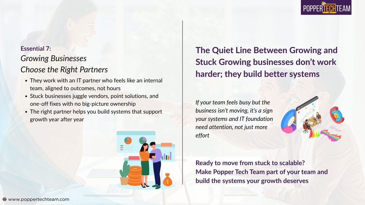 PopperTechTeam's tweet image. Small problems don’t stay small, they compound.

Every workaround, delay, or “we’ll fix it later” quietly slows your team down.

Fix early. Move faster. Scale better.

#SystemsThinking #Productivity #TeamEfficiency #Leadership