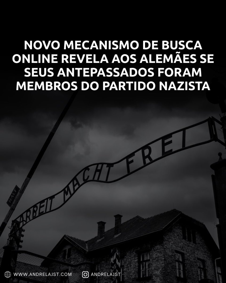 AndreLajst's tweet photo. Um novo mecanismo de busca online alemão está ajudando as pessoas a descobrir se seus antepassados foram membros do Partido Nazista, que governou a Alemanha de Adolf Hitler entre 1933 e 1945. A ferramenta online, chamada Zeit Online NSDAP-Mitgliederkartei, foi criada pelo jornal Die Zeit com arquivos da Alemanha e dos Estados Unidos. Ela permite que qualquer pessoa pesquise vários milhões de fichas de filiação do Partido Nazista, as "NSDAP-Mitgliederkartei", em poucos segundos.

Segundo o Die Zeit, desde o lançamento do mecanismo, no início deste mês, a procura foi "avassaladora", com milhões de acessos e compartilhamentos. As informações contidas nas fichas podem revelar aos alemães se seus antepassados eram nazistas ou inocentes. O tema ainda é sensível: muitas famílias nunca discutiram seu passado na época do nazismo.

Passadas oito décadas do fim da Segunda Guerra, ainda hoje é possível descobrir fatos sobre o período. Sabe-se que, entre 1925 e 1945, cerca de 10,2 milhões de alemães se tornaram membros do Partido Nazista.

Via: BBC News Brasil