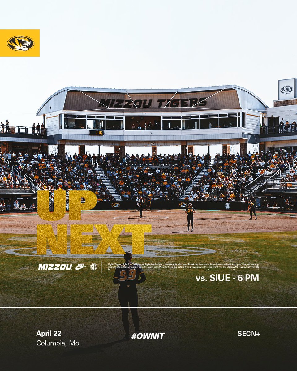 MizzouSoftball's tweet image. 🚨 NEW GAME ALERT 🚨

We take on SIUE at 6 p.m. on Wednesday at Mizzou Softball Stadium with Admission being FREE

#MIZ 🐯🥎 | #OwnIt