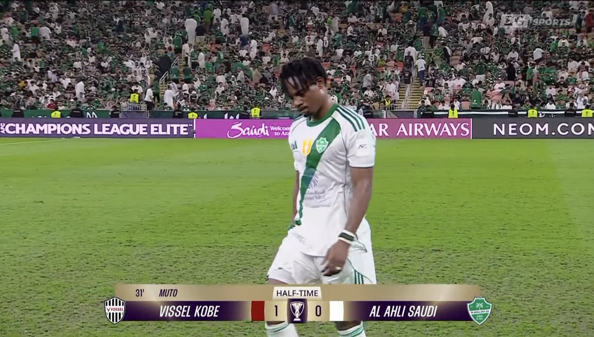 SNE_Sports's tweet image. HT: Vissel Kobe 1-0 Al Ahli Saudi

#ACLElite #VISvAHL
#SNESports 
#LifeTelco