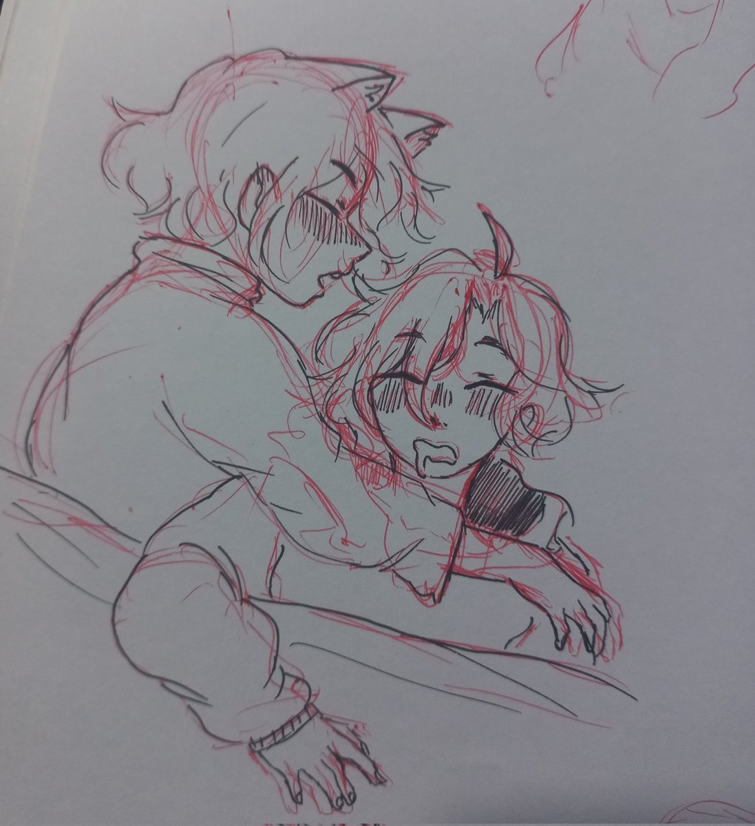 a few days ago i was looking through old sketchbooks trying to find rwby fanart, and i found A LOT of ladybug?? bahaha it was a surprise because there WAS a lot of it and even if i have always loved the ship the amount of sketches i found was truly surprising 😭😭