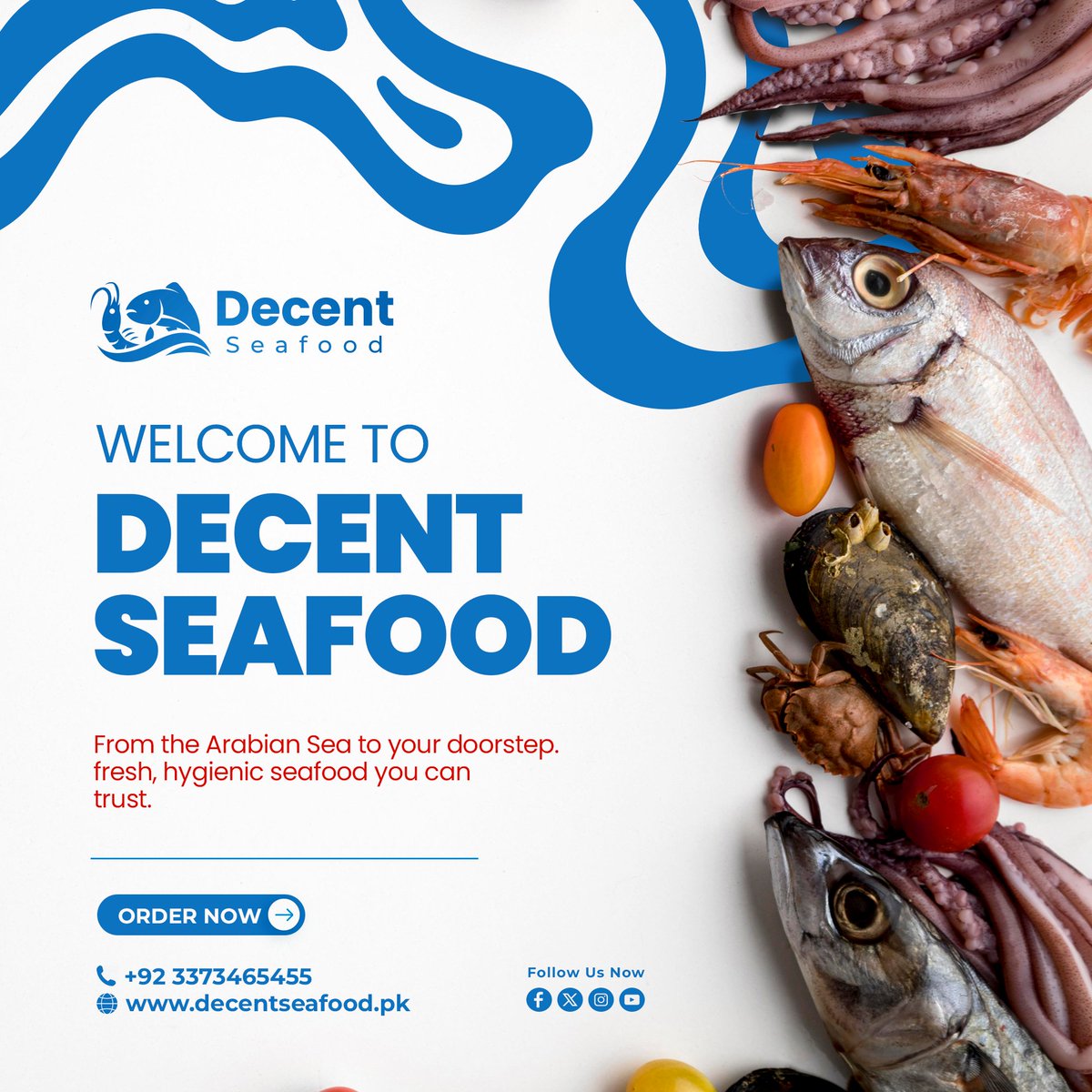 DecentSeafood's tweet image. Fresh from ocean to your table 
Experience premium quality seafood delivered straight to your doorstep with care, hygiene, and trust. 

#decentseafood #freshseafood #fishmarket #onlineseafoodstore #freshfish #freshcrab #freshlobsters #seafoodexpoter #exportqualityseafood