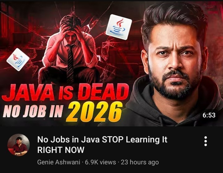 BishalD01182154's tweet image. My YouTube feed is a graveyard of programming languages and tools! Everytime I open YouTube some language or tool dies... #TechHumor #JavaIsDead #Again