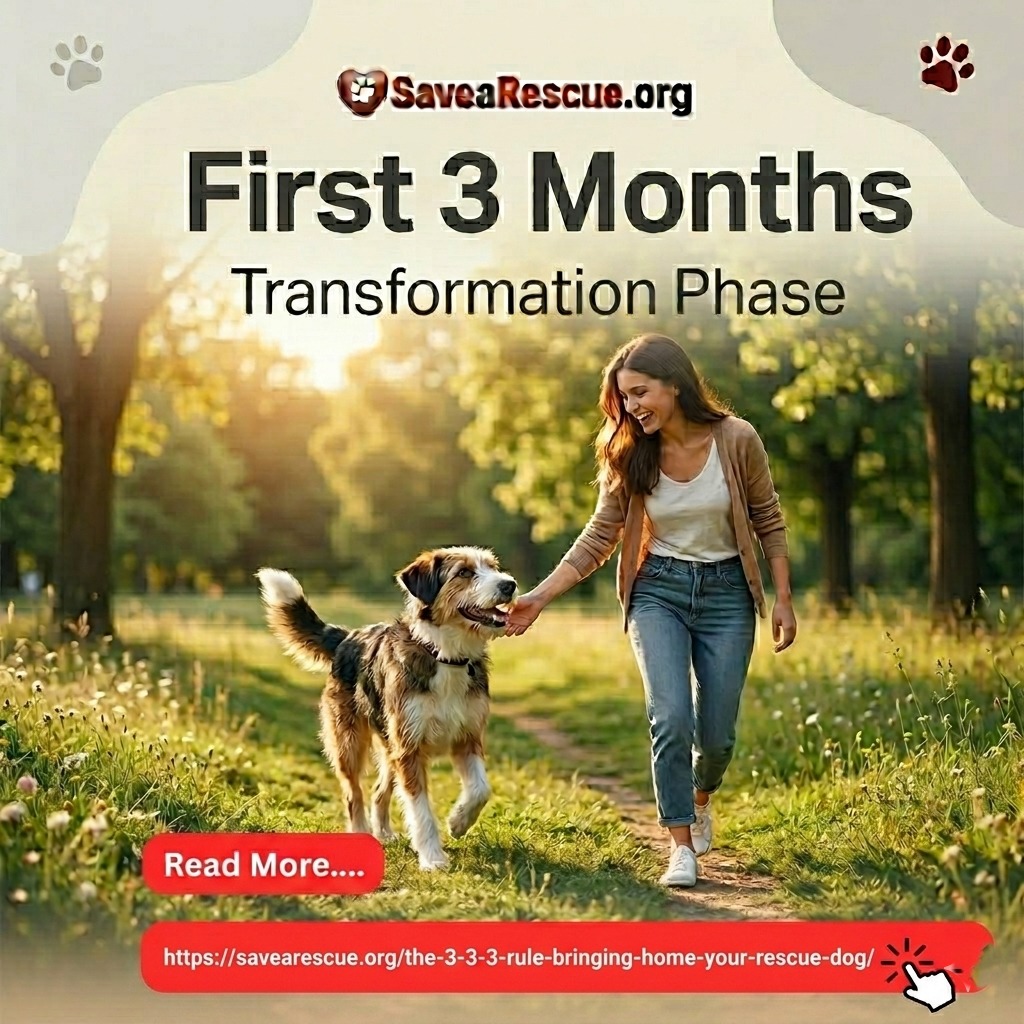 SaveARescue's tweet photo. Bringing home a rescue dog? Follow the 3-3-3 rule (3 days, 3 weeks, 3 months) to help your dog adjust, build trust &amp; feel safe 🐾❤️

Visit our website to read complete Article: https://t.co/7rs0CXYYly

#RescueDog #DogAdoption #AdoptDontShop #DogCare #PetCare https://t.co/MrPmQcF95y
