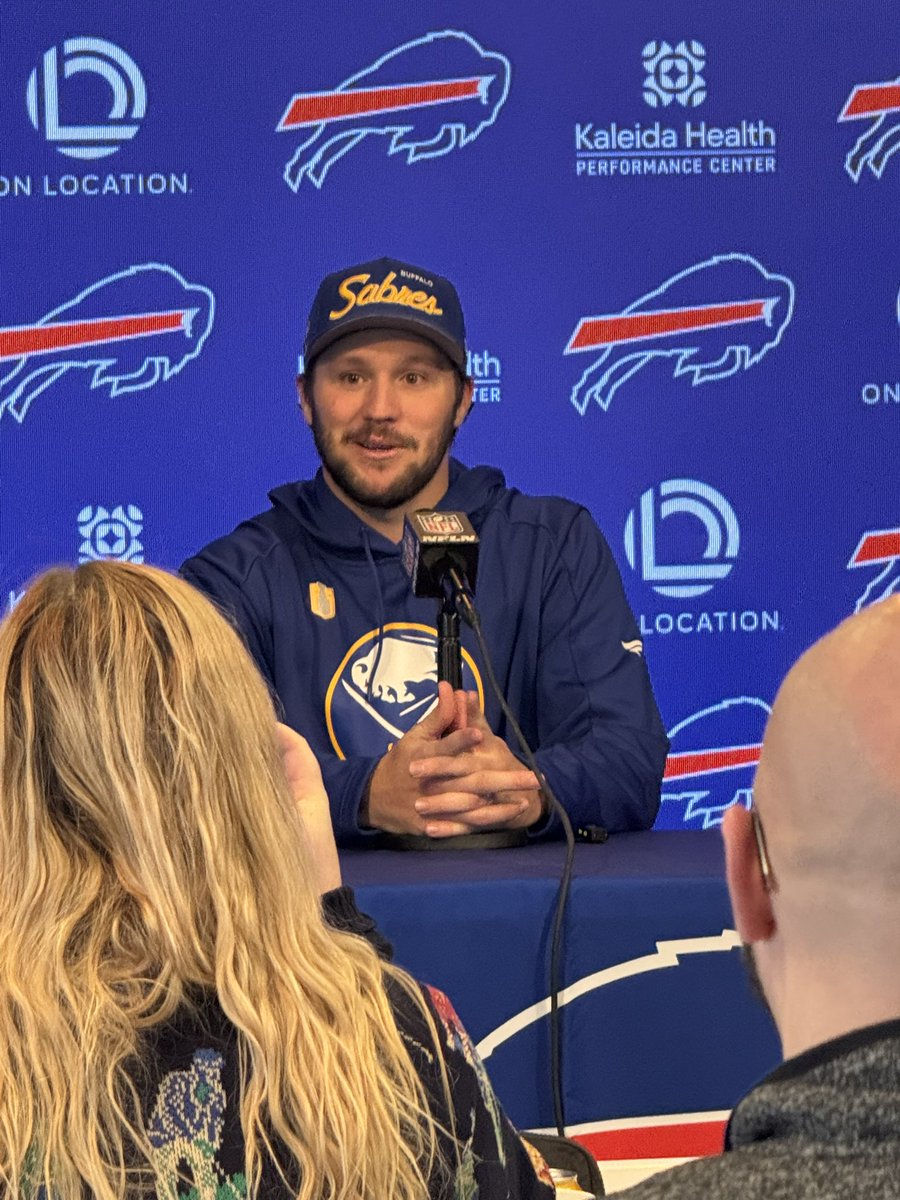 JonScottTV's tweet image. Josh Allen repping the #Sabres