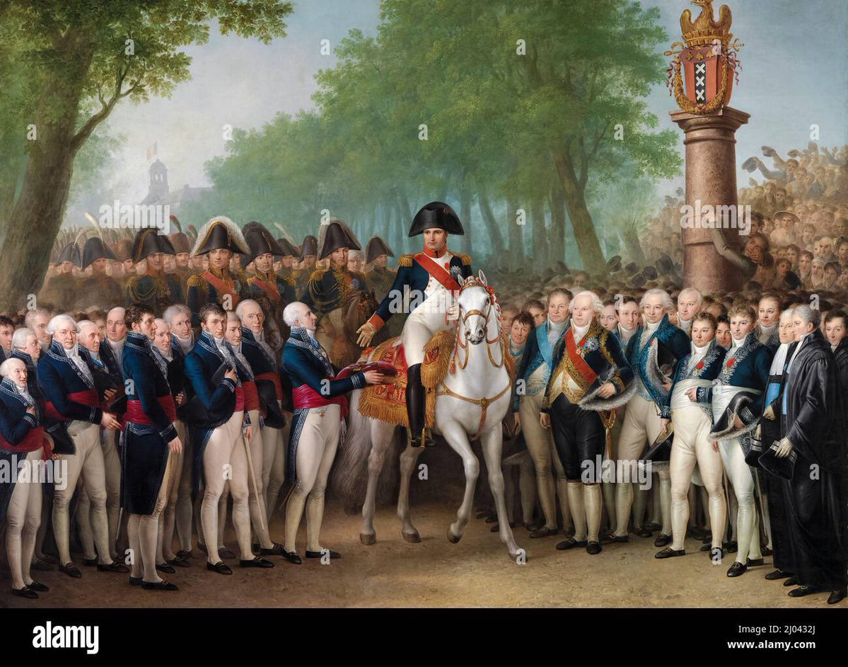 AndNapoleon's tweet image. #DidYouKnow Napoleon visited Amsterdam in October 1811. He arrived with his wife, Marie Louise, staying for a fortnight at the Royal Palace (pictured with Mrs. Generals and Napoleon) to assert direct control over the Netherlands, which he had recently annexed. He inspected