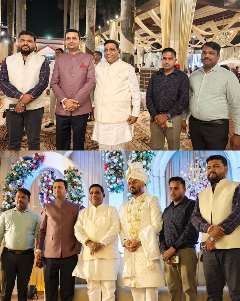 sanjievagarrwal's tweet image. मांगलिक कार्यक्रम में आज फाम लॉन बरेली क्लब में हर्षित गौरव (चुनाव ऑफिसर, प्रभारी सहायक) जी के भाई की शादी में सम्मिलित होकर शुभ आशीर्वाद प्रदान किया l
. 
. 
. 
#BJPUP #BJPIndia #BJP4IND #BJP4UP #YogiAdityanath #Bareilly #बरेली #BJP4Bareilly #भाजपा #BJP #भाजपा_बरेली