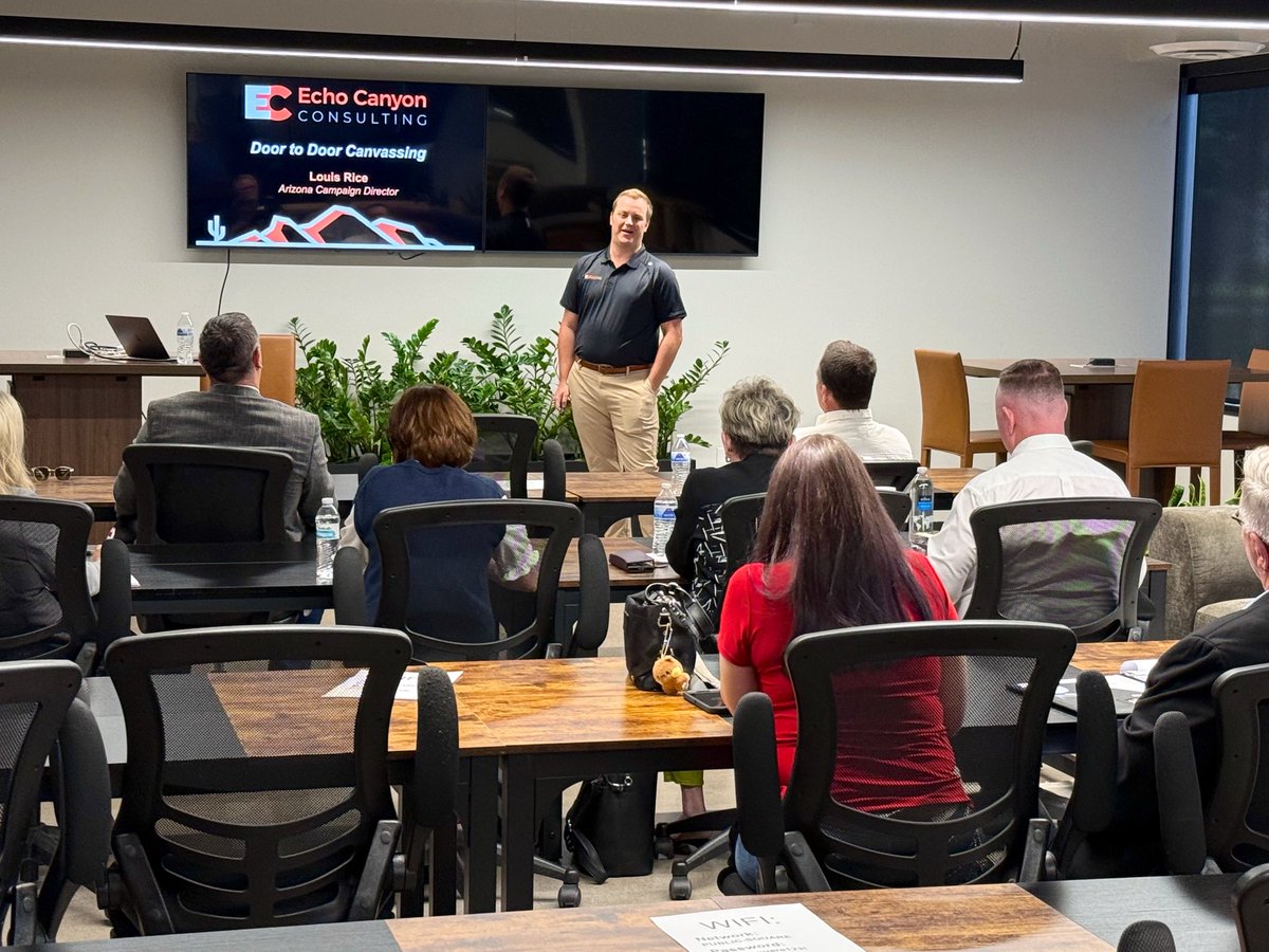 This weekend, our Arizona State Director <a href="/LouRice97/">Louis Rice</a> joined the <a href="/RSLC/">Republican State Leadership Committee</a> candidate training in Phoenix to highlight the impact of strong, effective canvassing.

Proud to be in the fight to protect and grow Republican majorities in the Arizona Legislature again this cycle!