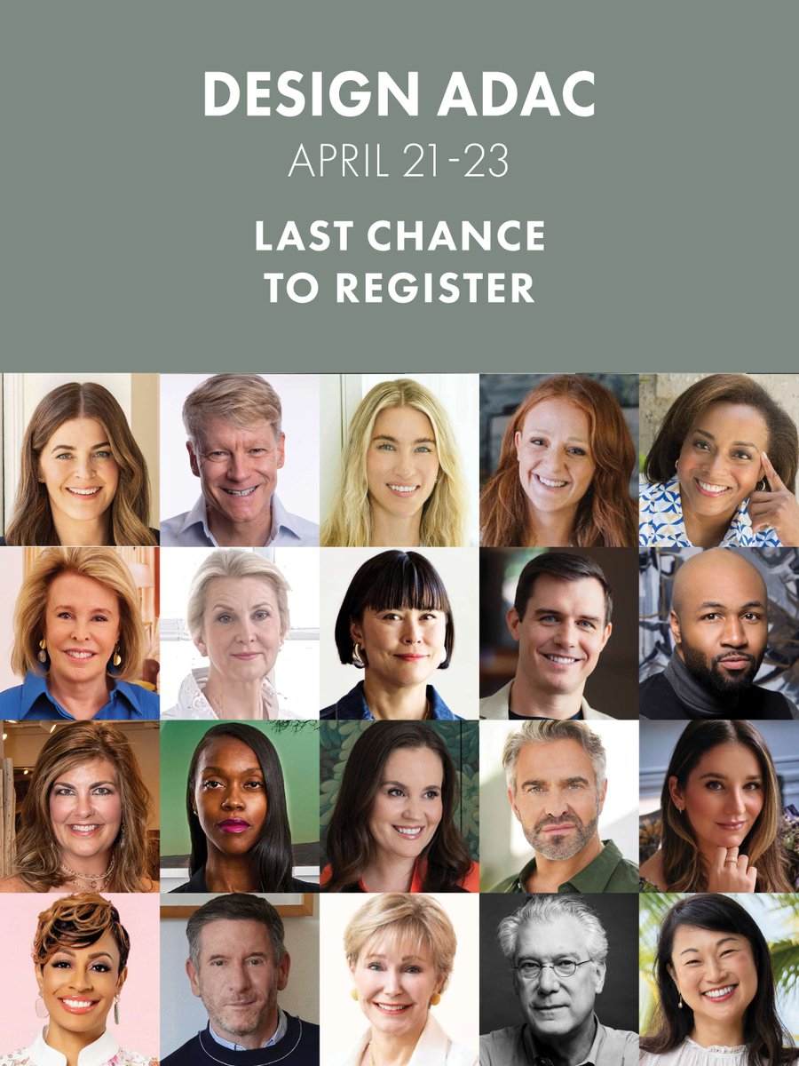 adacatlanta's tweet photo. Join us at DESIGN ADAC, 4.21-23! There is still time to register, but space is limited, so visit our website to reserve your spot, and join us to celebrate design for living that enriches everyday life with an incredible lineup of speakers, celebrations, and more. #adacatlanta https://t.co/JQYAigLsz4