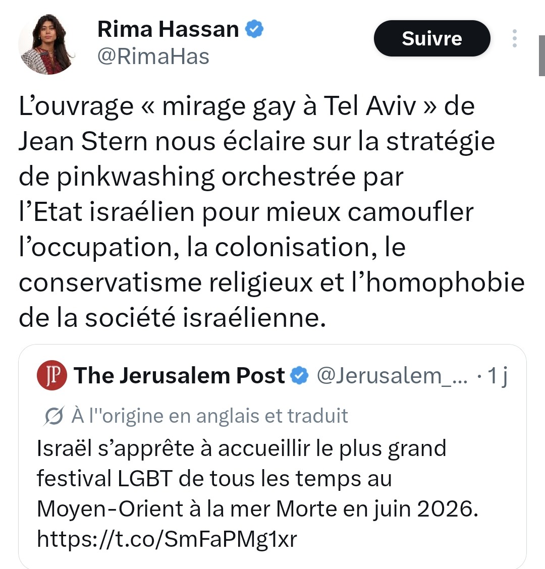 Est-ce que quelqu'un a vu passer le tweet de <a href="/RimaHas/">Rima Hassan</a> suite à la loi contre l'homosexualité au Sénégal ?
Est-ce que quelqu'un a vu passer le tweet de #RimaHassan lorsque des homos ont été exécutés par les islamistes ?
Madame est peut-être « gay friendly »🌈 mais ça dépend !
😡