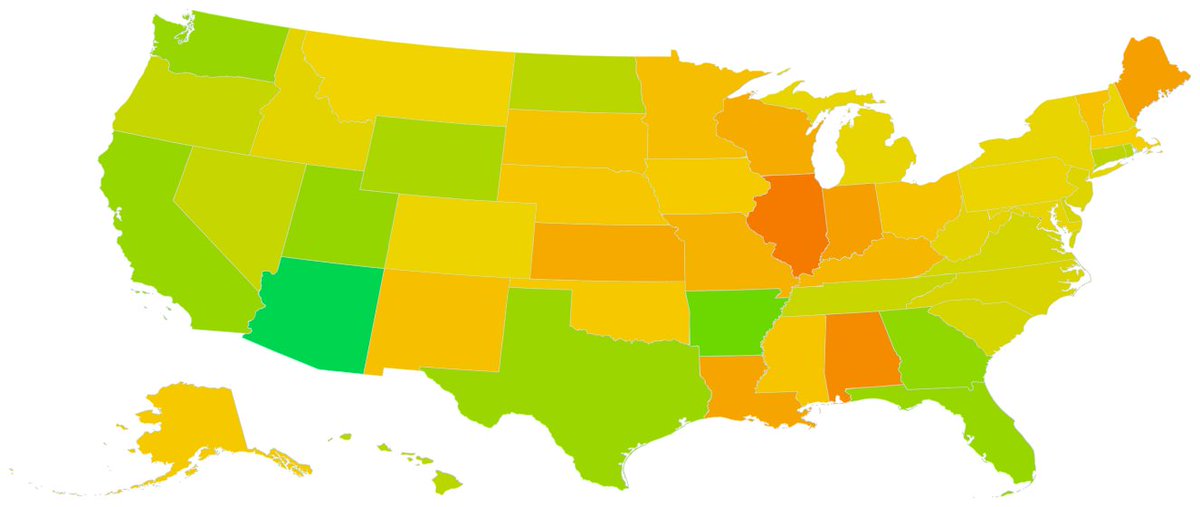 loanglass_com's tweet image. The cheapest state for mortgages today is Arizona with 5.788% for 30-Year Fixed conventional mortgages. Illinois is the most expensive with 6.237%. More at loanglass.com
#MortgageRates #HousingMarket #RealEstateIndia