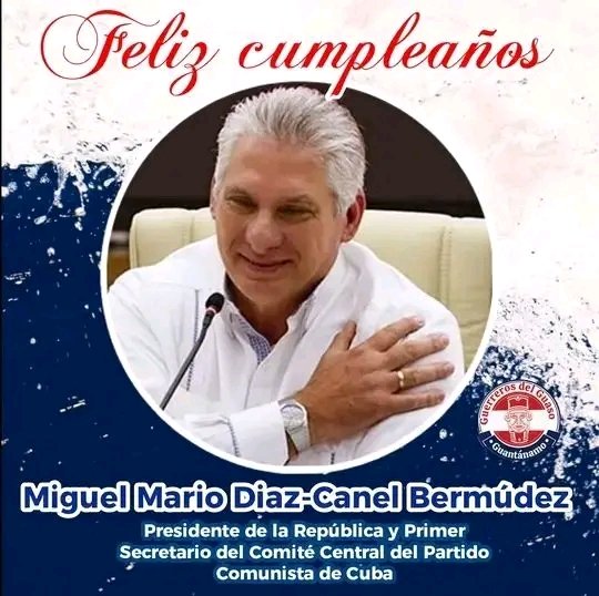 A usted Presidente feliz cumpleaños desde el alto oriente cubano deseamos de todo ❤️ los educadores del sector educacional guantanamero.
<a href="/yoeaberob1/">Yoel Perez Garcia</a>
<a href="/Yusdania_NP/">Yusdania Felix</a> 
<a href="/romero_tam56484/">Antonio Tamayo Romero</a>