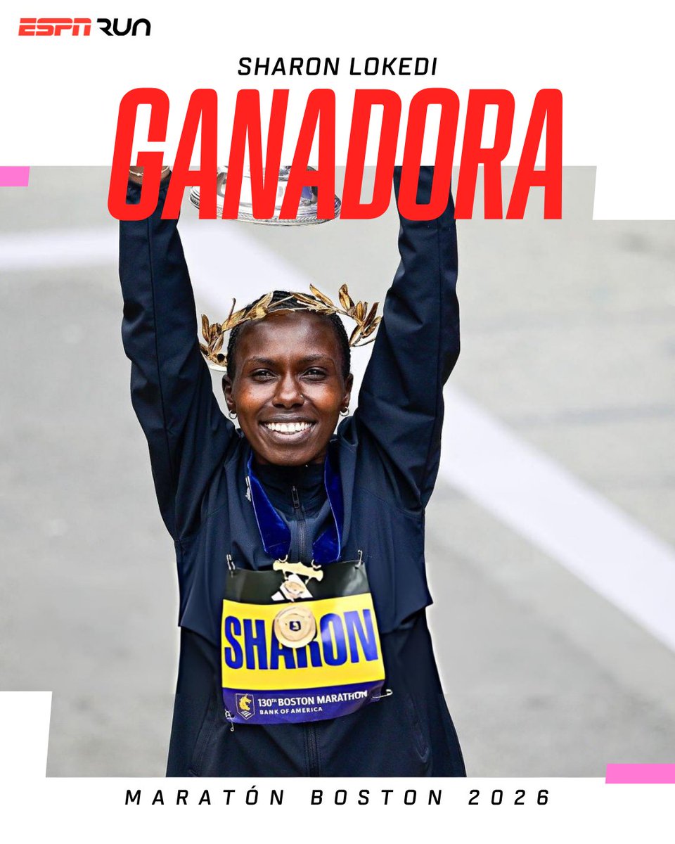 ESPNRun's tweet image. ¡Ovación para Sharon #Lokedi en su segundo año consecutivo ganando #Boston! 🔥

La corredora volvió a subirse al podio 100% keniata de este año. 🇰🇪💪

↪️↔️ Deslizá para conocer a las que completaron el podio.

📺 Lo mejor del running en Disney +