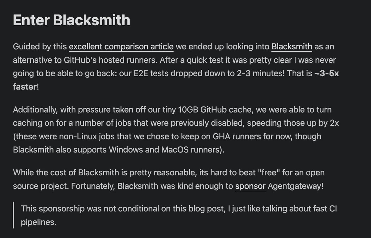 Blacksmith tweet media